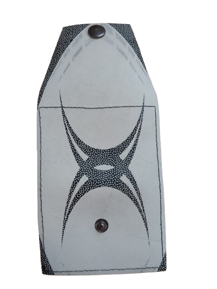 Porte-CB (4 cartes) cuir et ballon de rugby recyclé