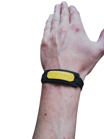 Bracelet Ballon basket recyclé jaune