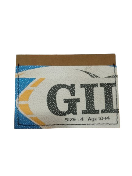 Porte-CB (2 cartes) en ballon de rugby recyclé
