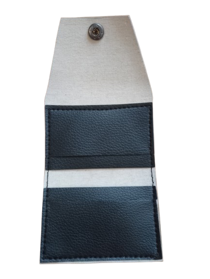 Porte-CB (4 cartes) cuir et ballon de rugby recyclé