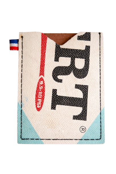 Porte-CB en ballon de rugby recyclé GILBERT bleu clair