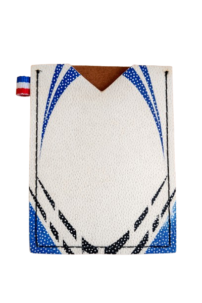 Porte-CB en ballon de rugby recyclé GILBERT bleu