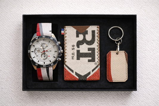 Coffret  en ballon de Rugby upcyclé