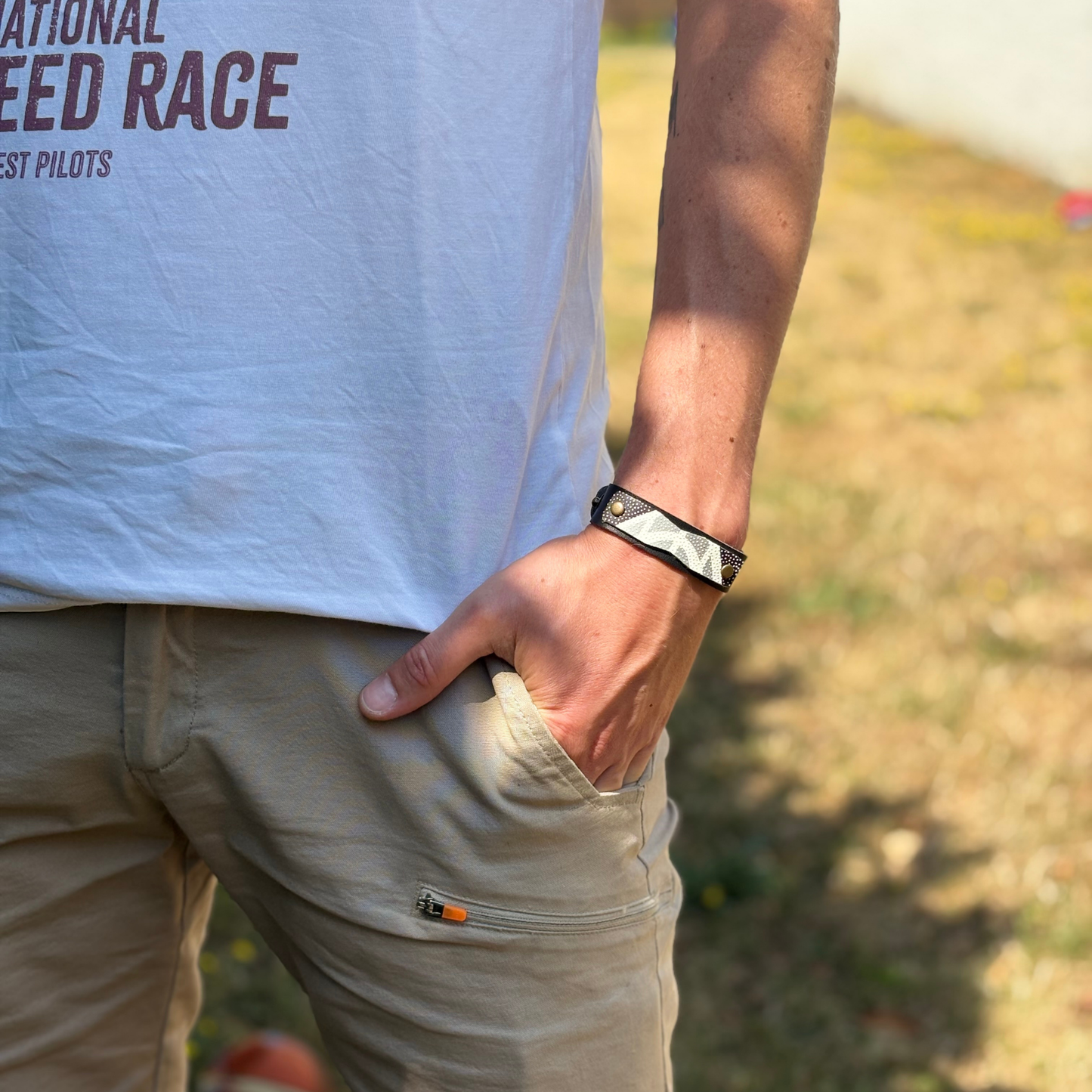 Bracelet en ballon de Rugby recyclé