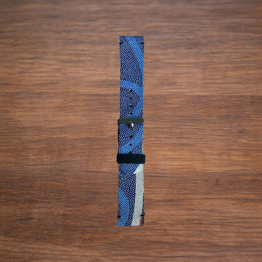 Bracelet montre ballon de rugby - Bleu constellation