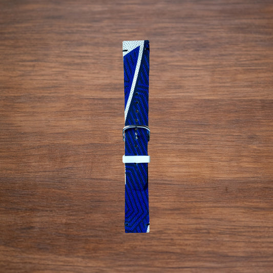 Bracelet montre ballon de rugby - Bleu impact