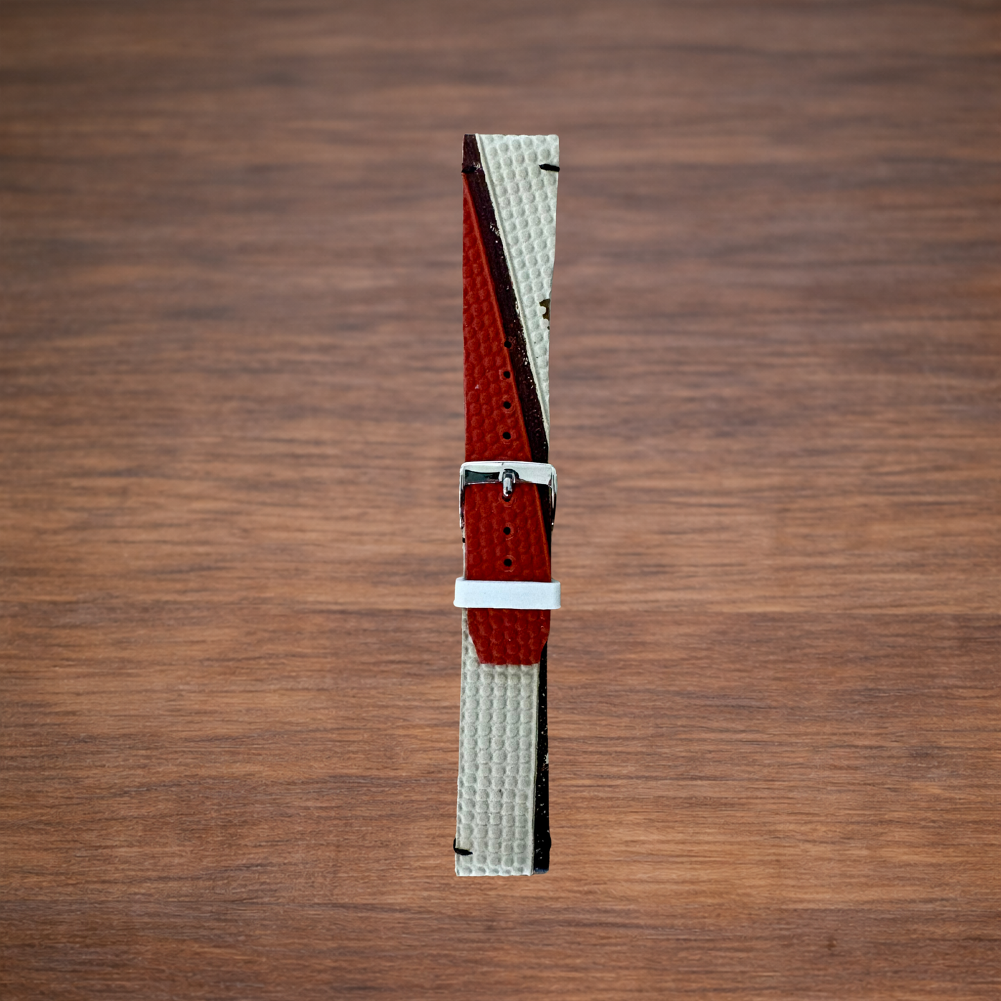 Bracelet de montre en ballon de basket recyclé - bicolore