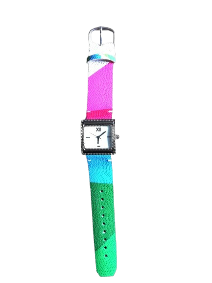 Montre avec bracelet en ballon de rugby