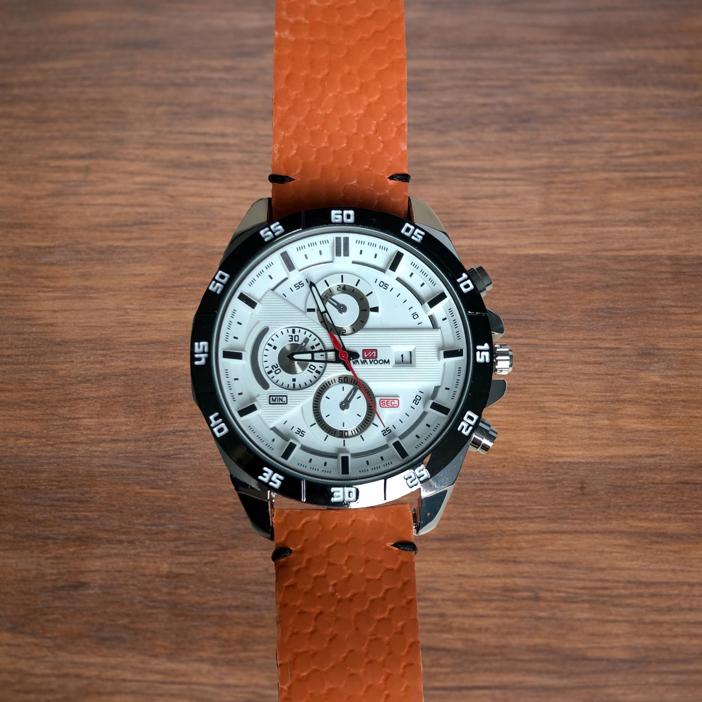 Montre Ballon de Basket recyclé orange