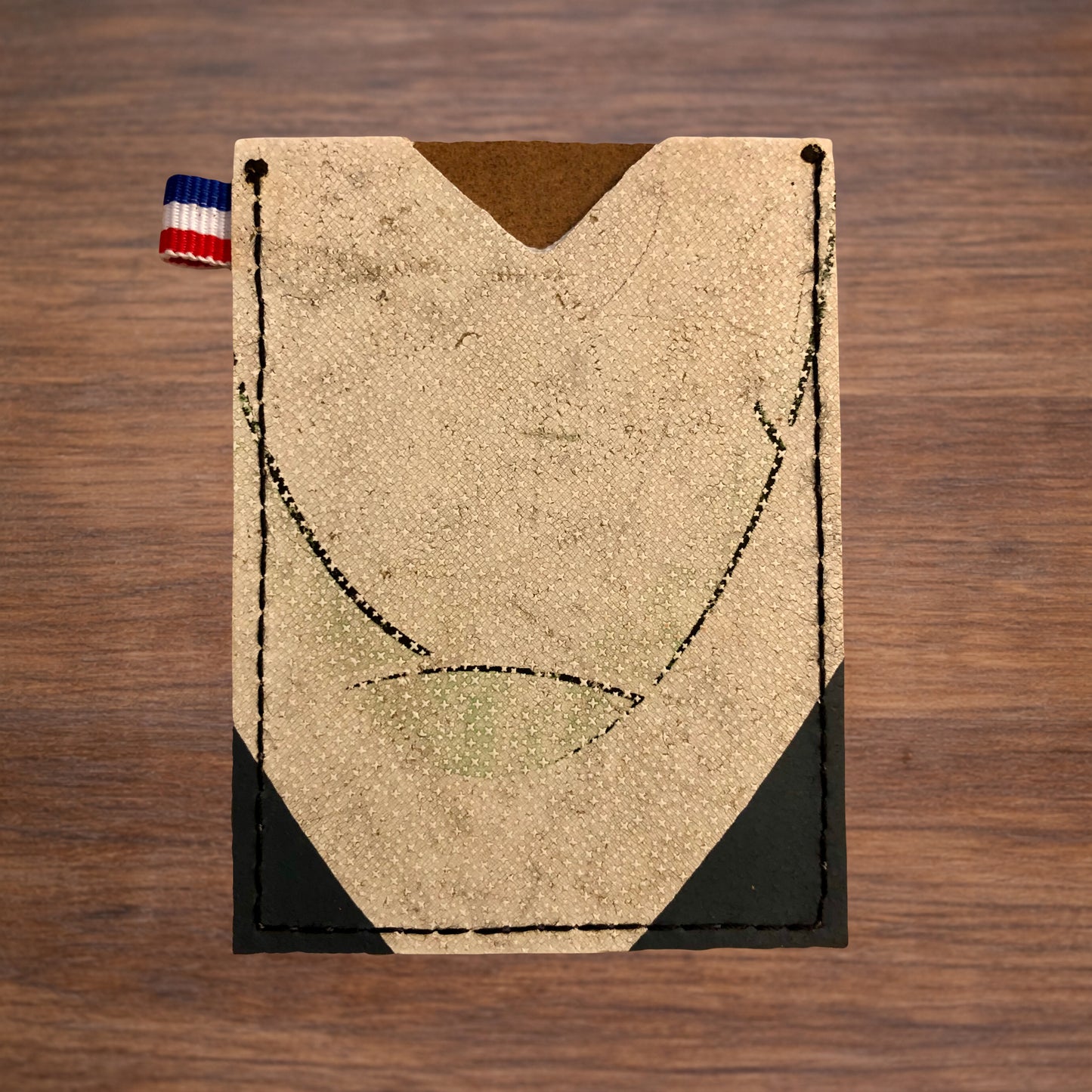Porte-CB en ballon de rugby recyclé GILBERT bleu et vert