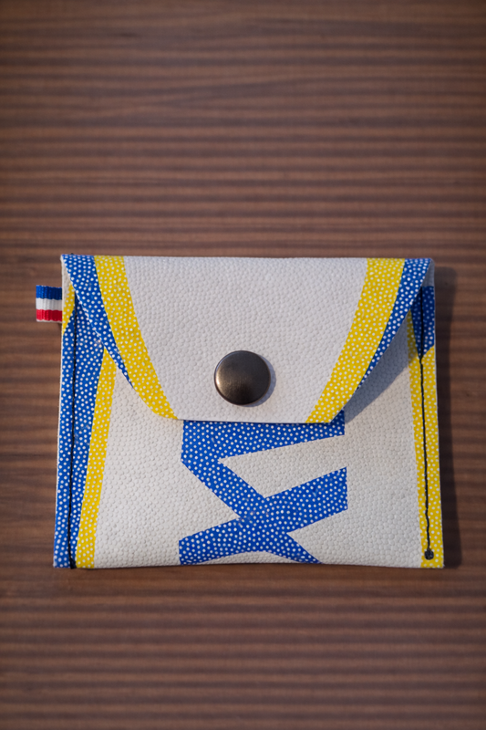 Pochette Porte-monnaie en ballon de Rugby recyclé