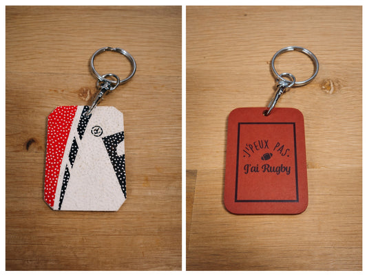 Porte-clé rugby "j'peux pas"