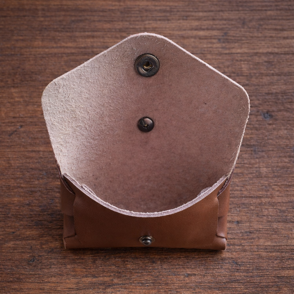 Pochette Porte-monnaie en ballon de Basket recyclé et cuir