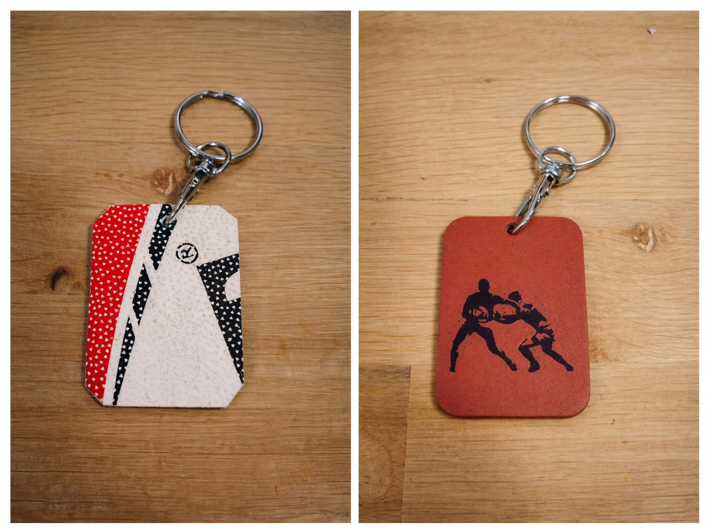 Porte-clé rugby "contact"